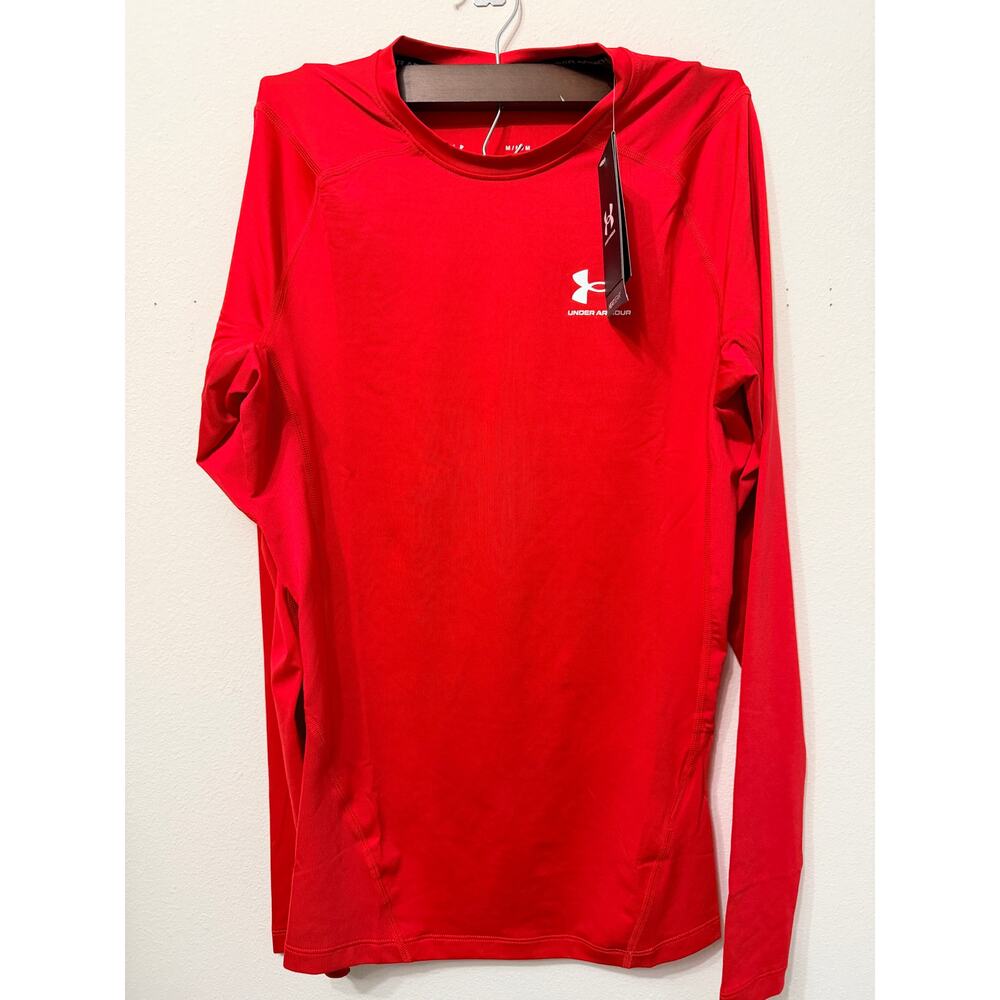 NWT Under Armour Heatgear Red Compression Shirt Sz M
